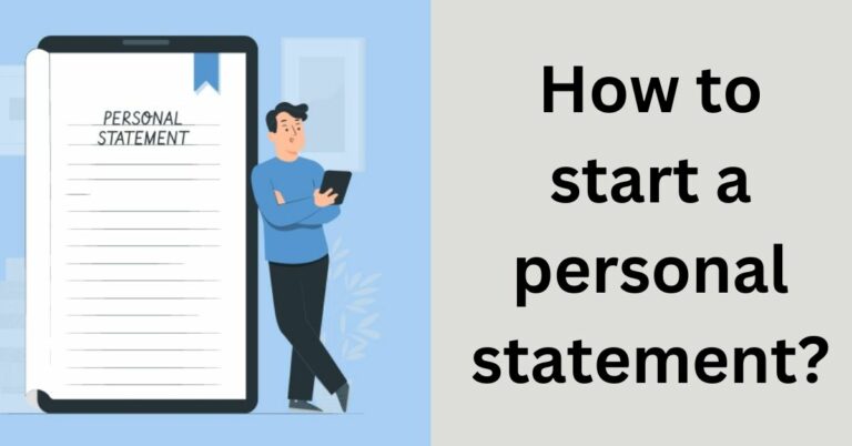 How to start a personal statement?